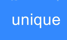 unique是什么意思,unique是什么意思