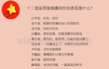 十二星座喜欢你的特征,十二星座喜欢一个人的表现 准到爆